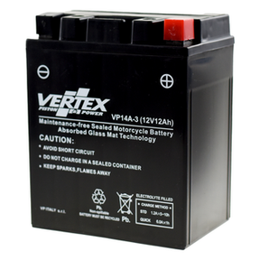 Vertex VP14A-3 Heavy Duty Gel 12V 12Ah Battery replaces YB14L-A2, CB14L-A2, LB14L-A2 - Beedspeed