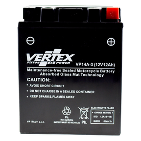 Vertex VP14A-3 Heavy Duty Gel 12V 12Ah Battery replaces YB14L-A2, CB14L-A2, LB14L-A2 - Beedspeed