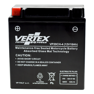 Vertex VP20CH-4 Heavy Duty Gel 12V 18Ah Battery replaces YTX20CH-BS, CTX20CH-BS, LTX20CH-BS - Beedspeed