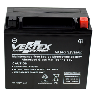 Vertex VP20-3 Heavy Duty Gel 12V 18Ah Battery replaces YTX20L-BS, CTX20L-BS, LTX20L-BS - Beedspeed