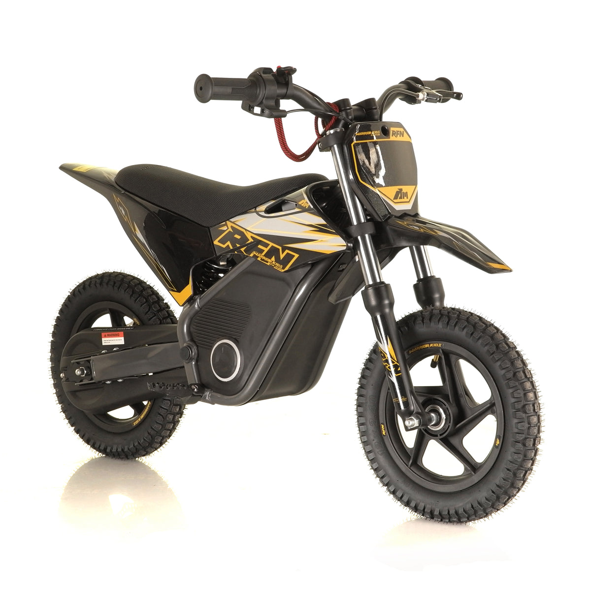 RFN Warrior SX-E400 Kids Electric MX Motocross Bike 12" Wheel - Black/Gold