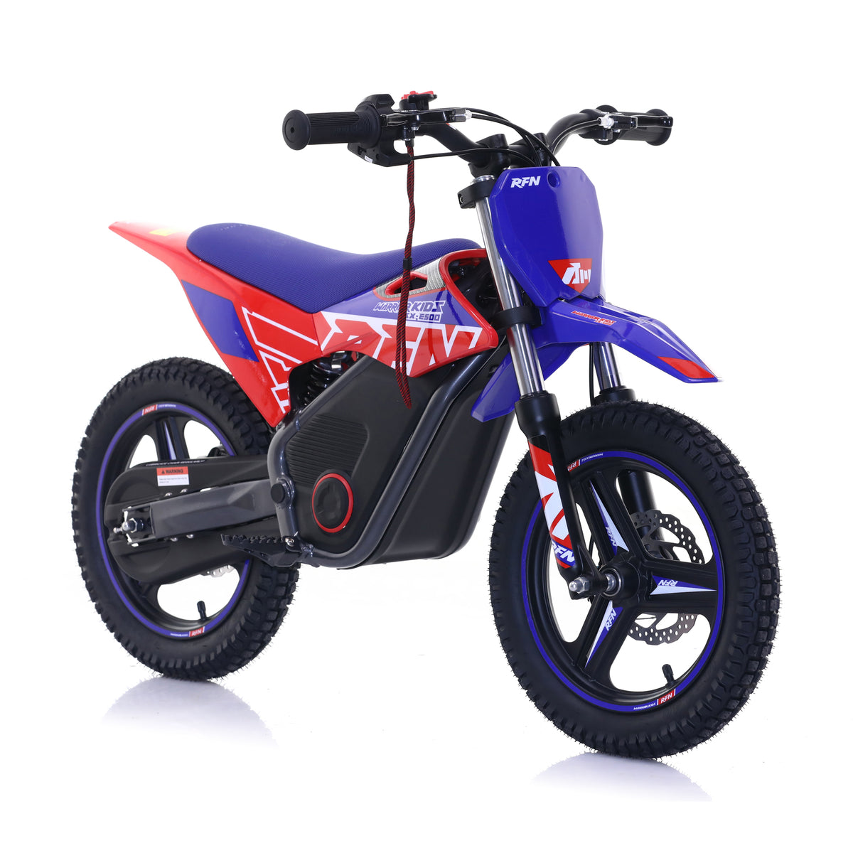 RFN Warrior SX-E500 Kids Electric MX Motocross Bike 14" Wheel - Blue/Red