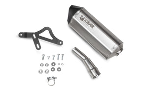 Vespa GTV 300 (Euro 5) (2020-2024) SCORPION Exhaust Serket Parallel Slip On – Brushed Stainless Steel