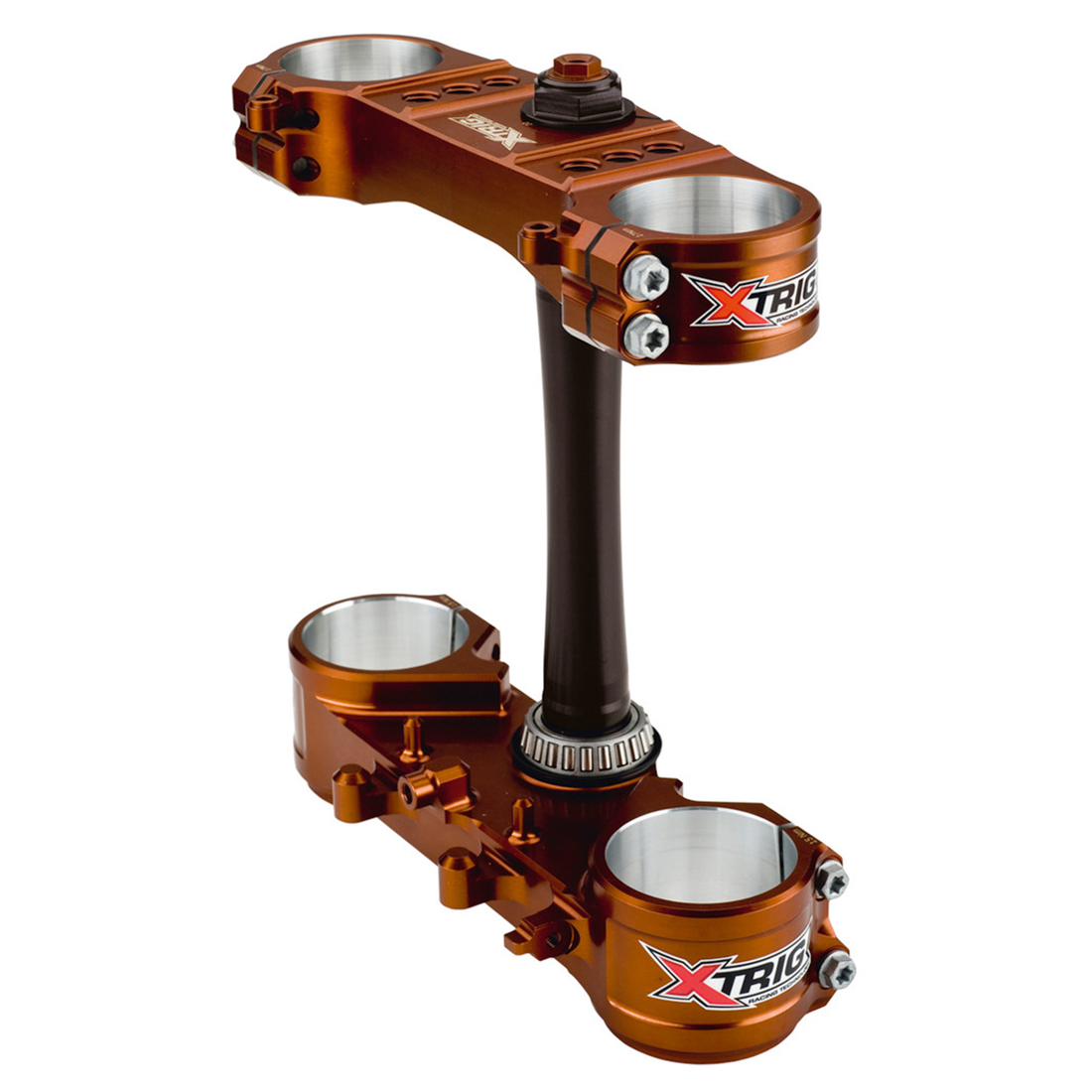 Suzuki RMZ250 2016–2018 RMZ450 2013–2017 XTRIG ROCS Pro Triple Clamp OS 18–21.5mm - Brown