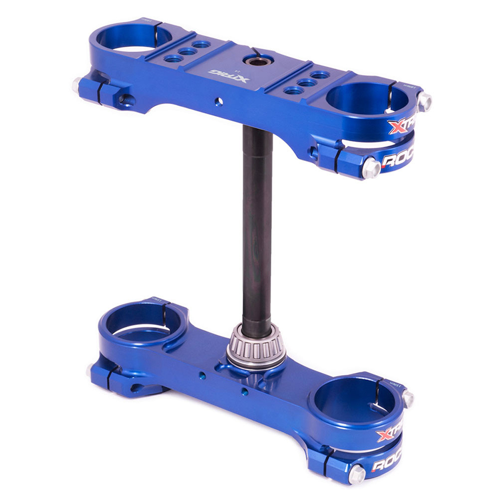 KTM SX65 2012–2020 Husqvarna TC65 2017–2020 XTRIG ROCS Tech Triple Clamp OS 22mm - Blue