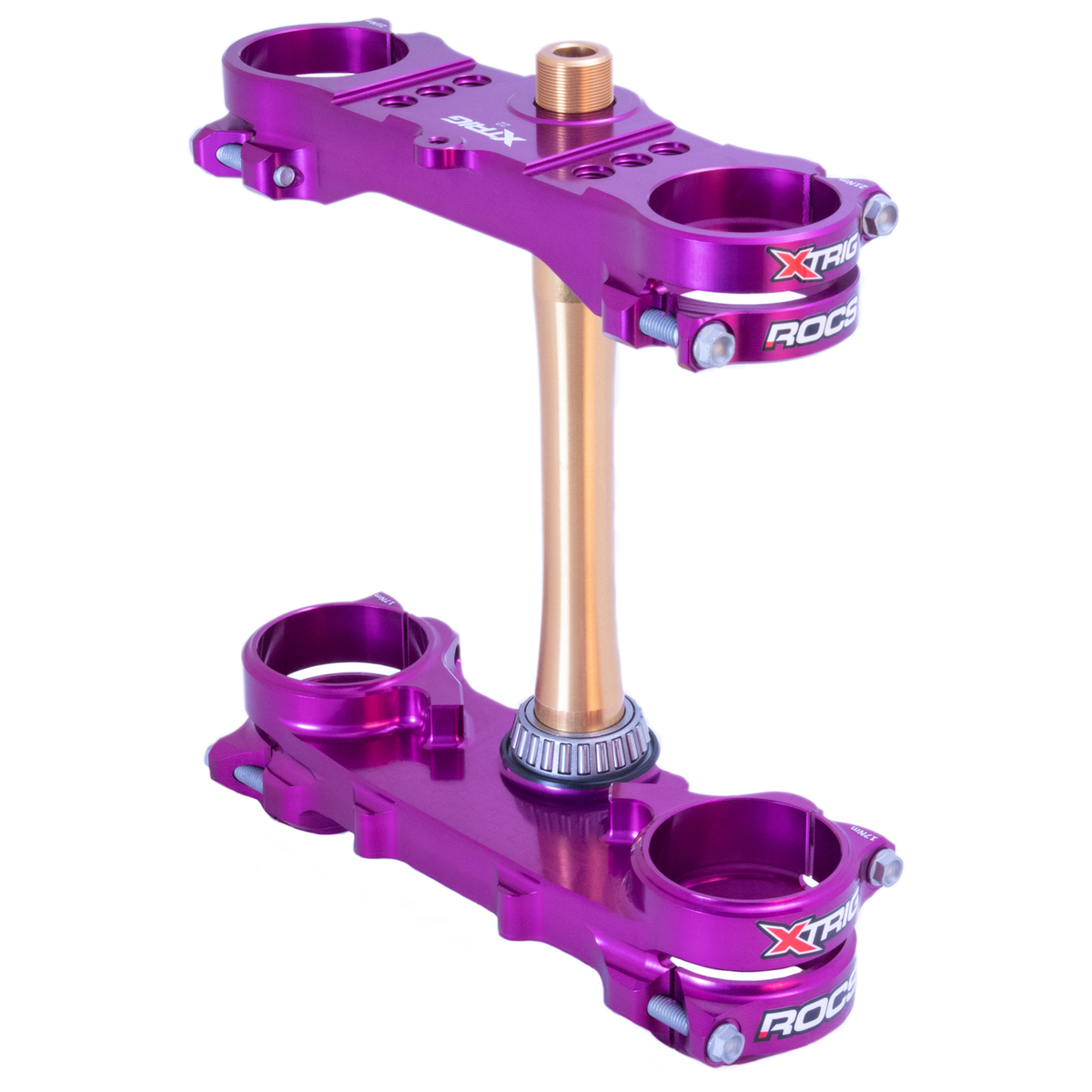 Yamaha YZF250 YZF450 2024–2025 XTRIG ROCS Tech Triple Clamp OS 22mm - Purple