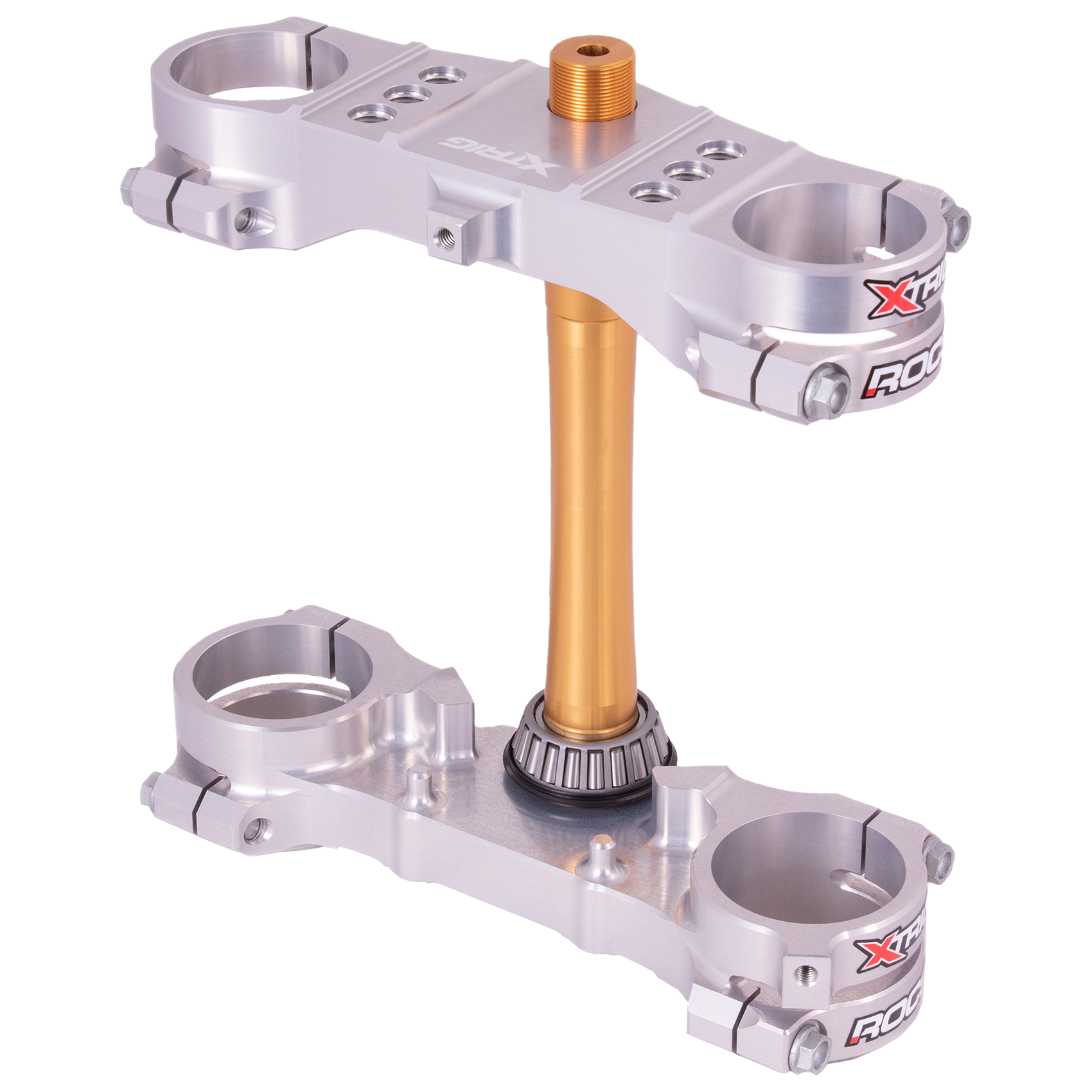 Suzuki RM85 2007–2023 XTRIG ROCS Tech Triple Clamp OS 27mm - Silver