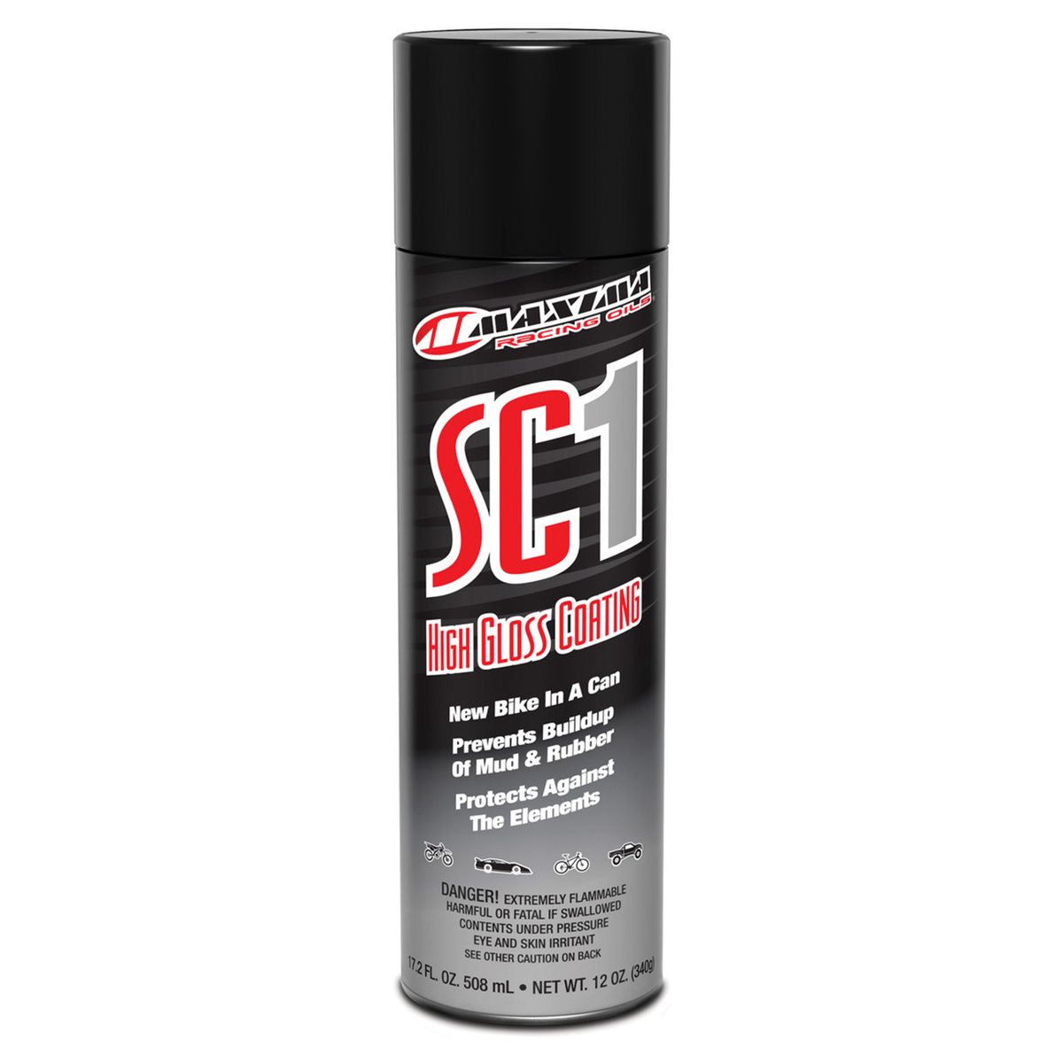 Maxima SC1 Clear Coat Silicone Spray High Gloss Motorcycle Cleaner 508ml