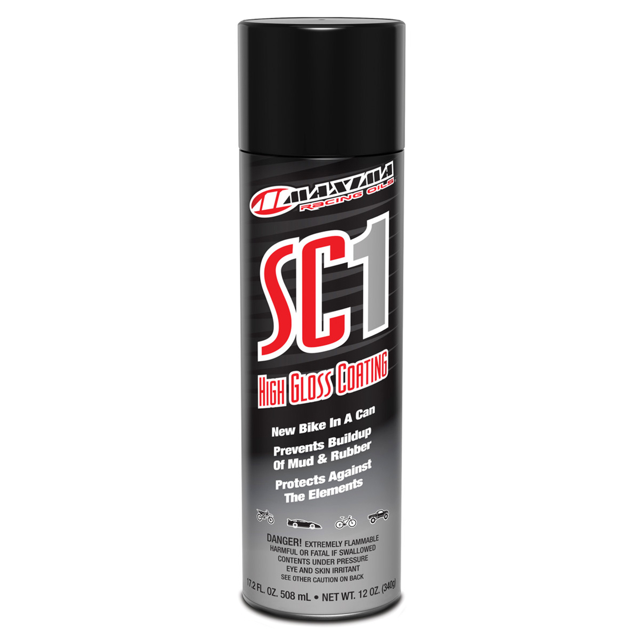Maxima SC1 Clear Coat Silicone Spray High Gloss Motorcycle Cleaner 508ml