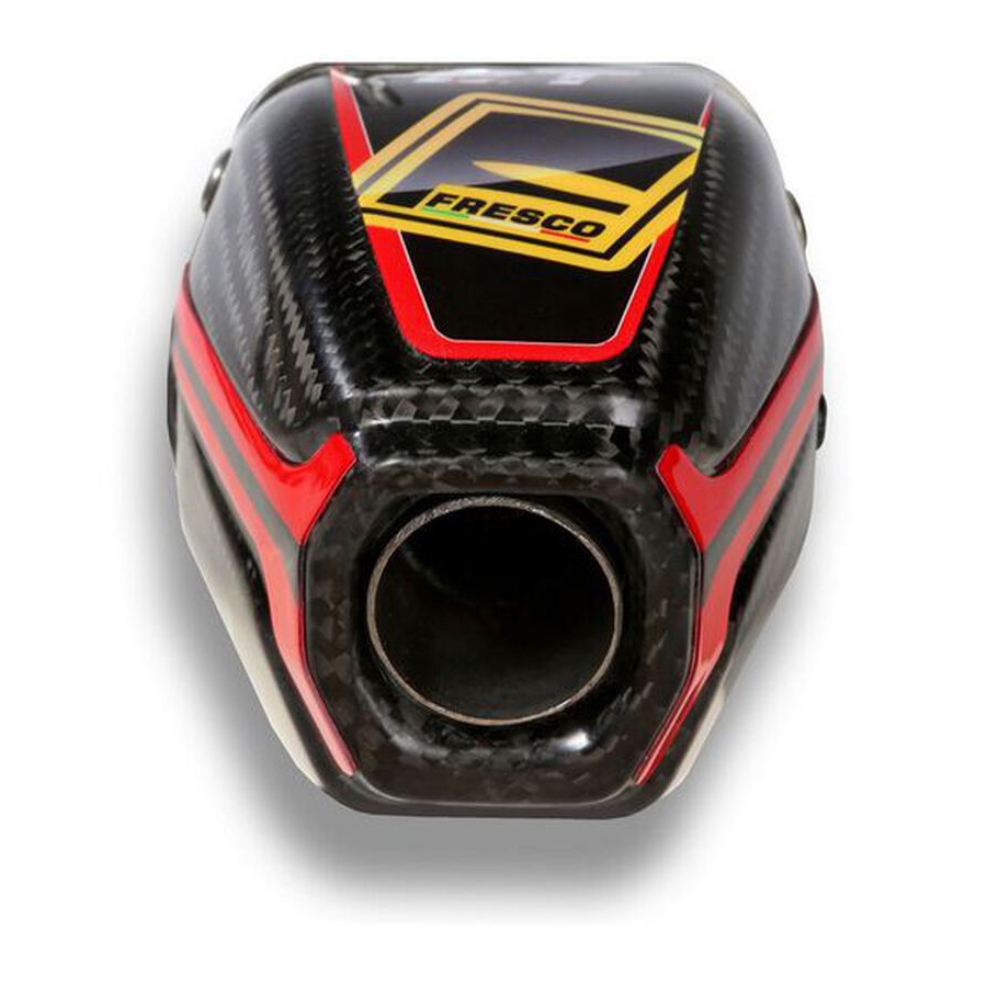 Fresco Silencer Carbon End Cap (Rivets & Decal) Exhaust Fitment