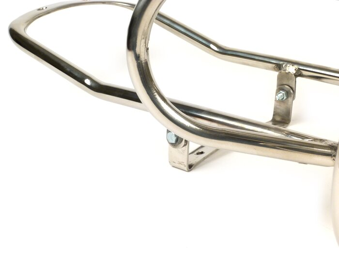 Lambretta Series 3 Li GP SX TV Horizontal Spare Wheel Carrier - Polished Stainless Steel