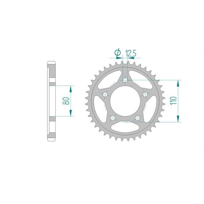 RK-B6600-40 Rear Sprocket JTR1334