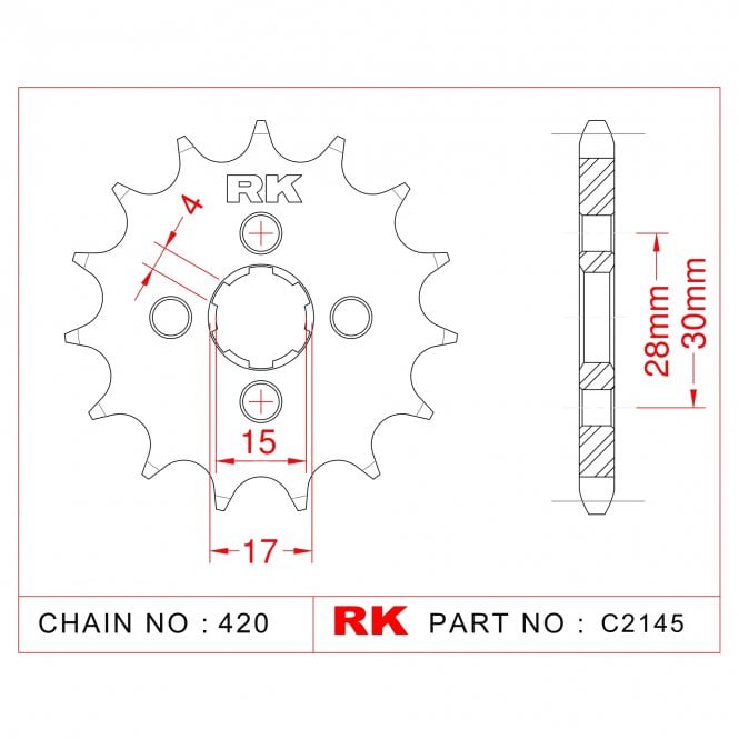 RK Standard Kit Honda C90 G CUB 84-02