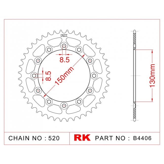 RK Standard Kit Honda CB250RS D C / L 82-84