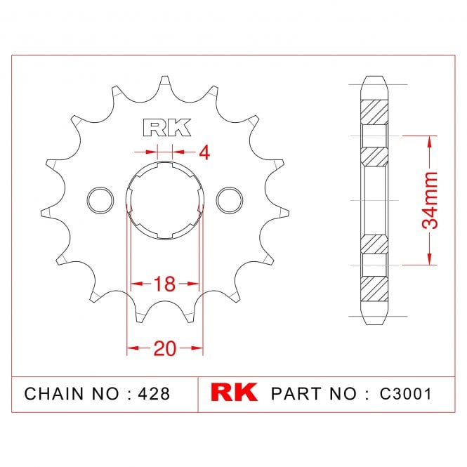 RK Standard Kit Honda CD125TC BENLY 82-85