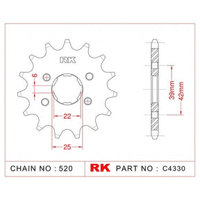 RK Standard Kit Honda XL250RC 82