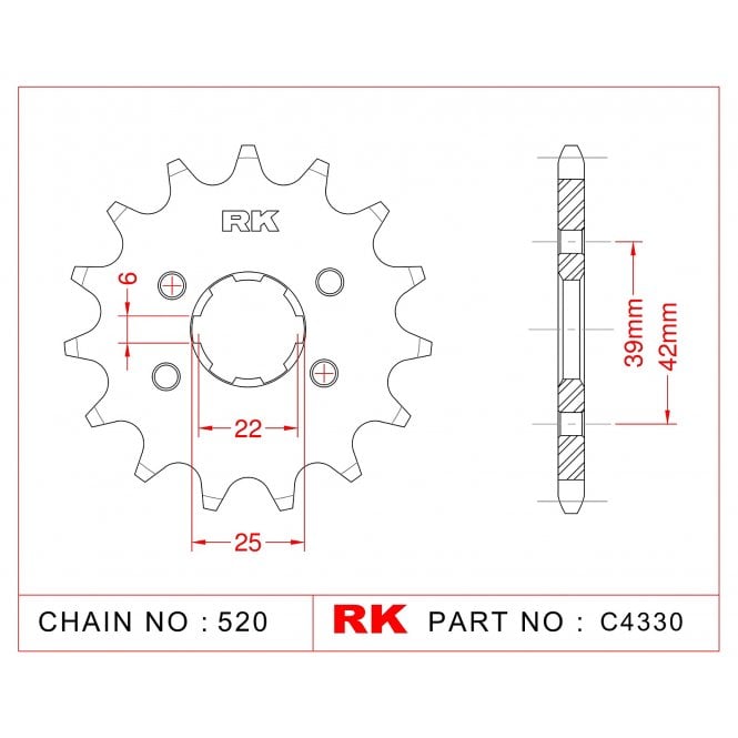 RK Standard Kit Honda XL250RC 82
