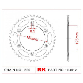 RK Standard Kit Honda XR400R 96 - 04