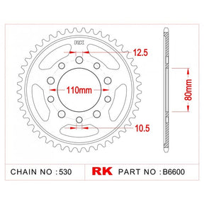 RK Standard Kit Honda CBR600 FH / FJ / FK / FL 87 - 90