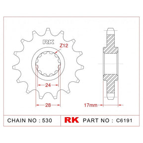 RK Standard Kit Honda CBR600 FH / FJ / FK / FL 87 - 90