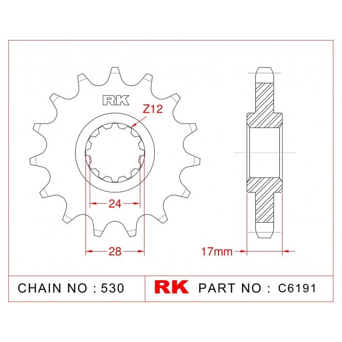 RK Standard Kit Honda CBR600 FH / FJ / FK / FL 87 - 90