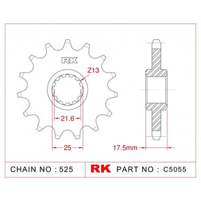 RK Standard Kit Honda CBF500 / ABS 04-09