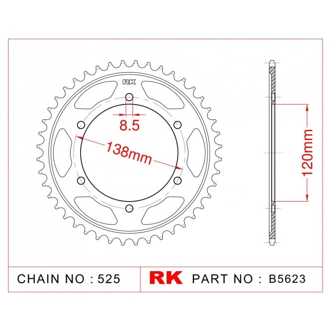 RK Standard Kit Honda VFR400 R3L / M NC30 88-94
