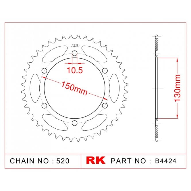 RK Standard Kit Honda NX650 S-T-V-W-X-Y-R1 Dominator 95-04