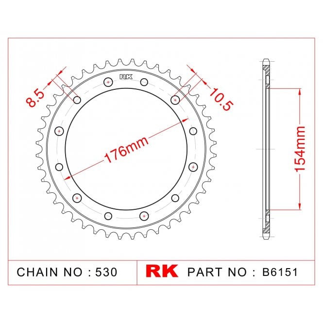 RK Standard Kit Honda VFR750 FL / FM / FN / FP / FR / FS / FT / FV / FW (RC36) 90-98
