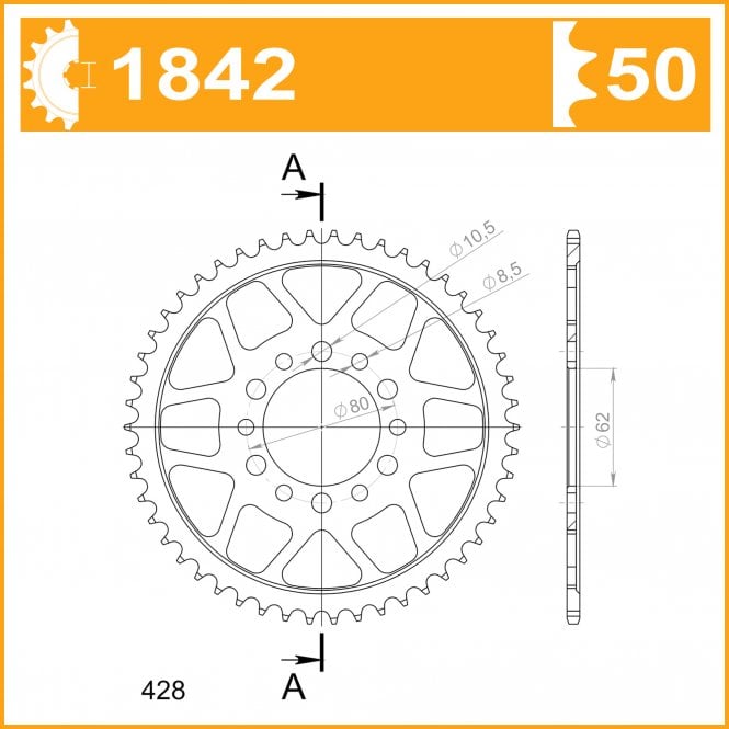 RK Standard Kit Yamaha TW125 99-02