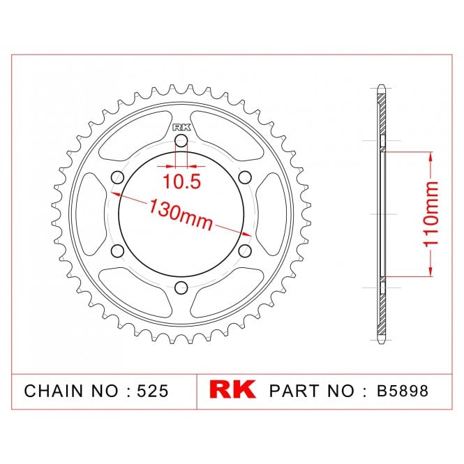 RK Standard Kit Yamaha MT09 Tracer and GT 2018/19 (MTT850)