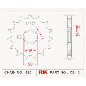 RK Standard Kit Yamaha LB50 CHAPPY 88-90