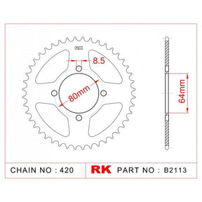 RK Standard Kit Yamaha RD50MX 79-87