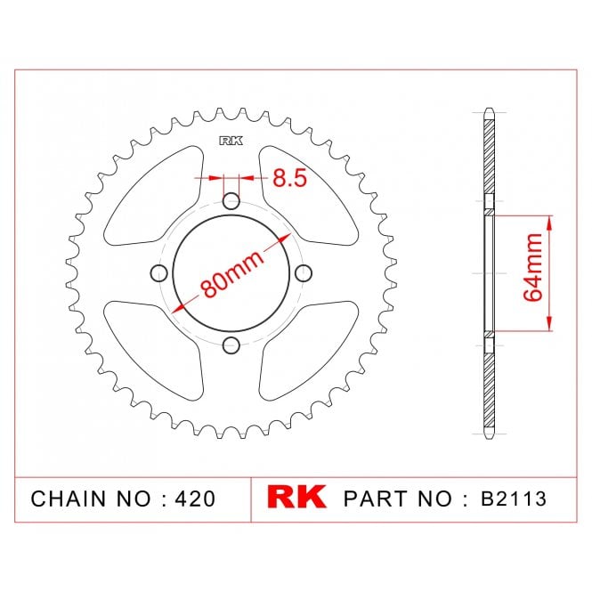 RK Standard Kit Yamaha RD50MX 79-87