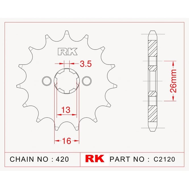 RK Standard Kit Yamaha RD50MX 79-87
