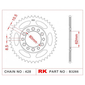 RK Standard Kit Yamaha TW200 (3LY) 87-94