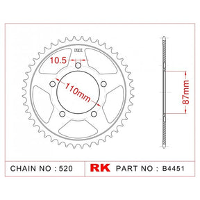 RK Standard Kit Suzuki DR350 SE-V / W / X 97-99