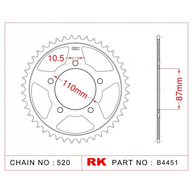 RK Standard Kit Suzuki DR350 SE-V / W / X 97-99