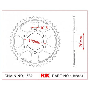 RK Standard Kit Suzuki GSX-R1100 WS/WT/WV/WW - 530 Chain Conversion 95-98