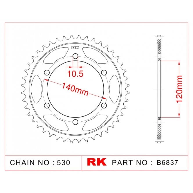 RK Standard Kit Suzuki VL250 Intruder 00-04