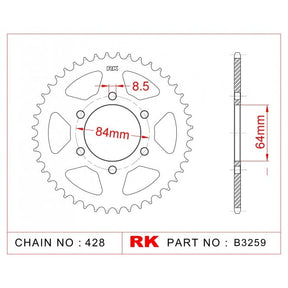 RK Standard Kit Suzuki DR125SZ / SD / SE 84-85