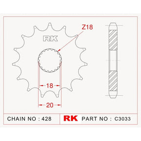 RK Standard Kit Suzuki GS125 ES 82-00