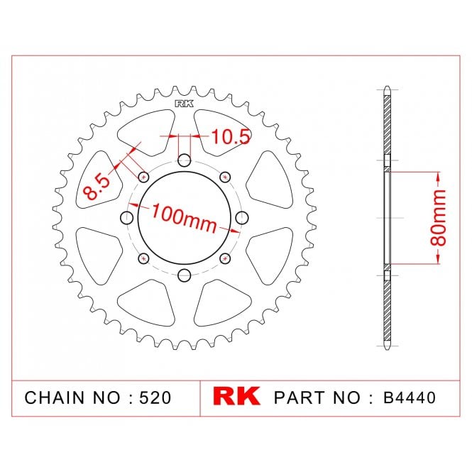 RK Standard Kit Suzuki RG250 WD / WE Gamma 83-84