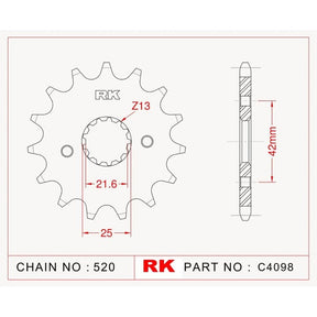 RK Standard Kit Suzuki RG250 WD / WE Gamma 83-84