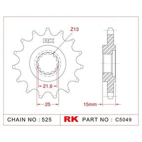 RK Standard Kit Kawasaki ZX-6R (ZX600 F1-F3) Ninja 95-97