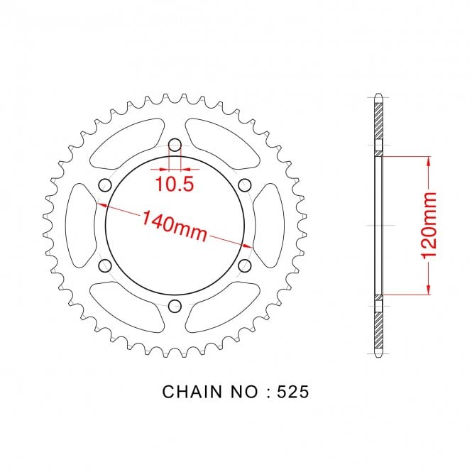 RK Standard Kit Kawasaki ZX-6R (ZX600 F1-F3) Ninja 95-97