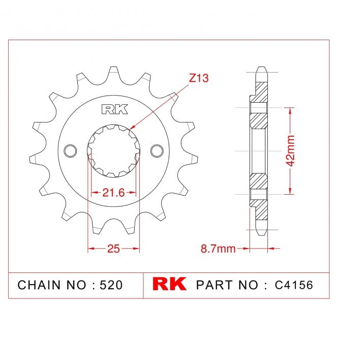 RK Standard Kit Kawasaki KLE500 B6 / 7F 06-07