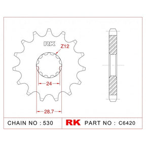 RK Standard Kit Kawasaki ZX-9R (ZX900 C1-C2 / E1-E2) Ninja 98-01