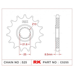 RK Standard Kit Kawasaki ZX-9R (ZX900 F1-F3) Ninja 02-04