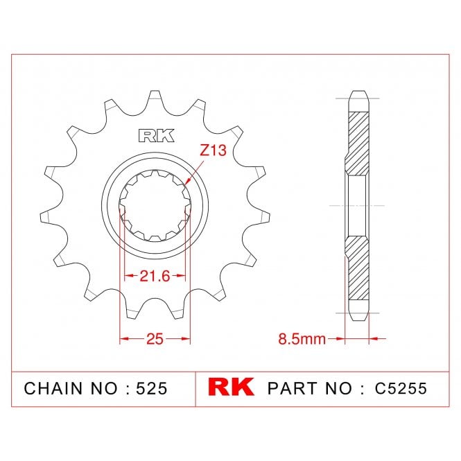 RK Standard Kit Kawasaki ZX-9R (ZX900 F1-F3) Ninja 02-04